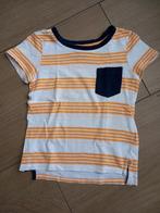 K218 Wit oranje gestreept shirt Dopo Dopo maat 104, Kinderen en Baby's, Kinderkleding | Maat 104, Jongen, Ophalen of Verzenden