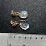 Oorbellen regenboogkwarts maansteen kleur, Met kristal, Hangers, Wit, Nieuw