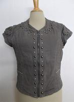 Stoer bruin echt leren jasje/top van Guess (Los Angeles) M, Kleding | Dames, Maat 38/40 (M), Bruin, Verzenden, Zo goed als nieuw