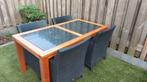Luxe wicker tuinset, Tuin en Terras, Tuinsets en Loungesets, Ophalen, Gebruikt, Wicker