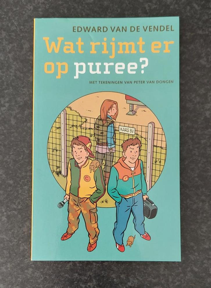 Edward van de Vendel - Wat rijmt er op puree?, Boeken, Kinderboeken | Jeugd | 10 tot 12 jaar, Zo goed als nieuw, Fictie, Ophalen of Verzenden