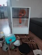 hamsterhok + accessoires, Ophalen, Gebruikt, 60 tot 90 cm, Hok