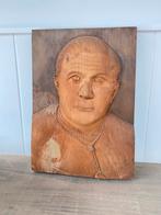 Mooi portret relief  houtsnijwerk gesigneerd, Ophalen of Verzenden