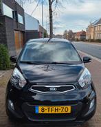 Kia Picanto Zwart 1.2 CVVT Plus pack ISG 2014 Airco, Auto's, Voorwielaandrijving, Stof, Zwart, Zwart