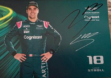 Orginele handtekening Lance Stroll beschikbaar voor biedingen