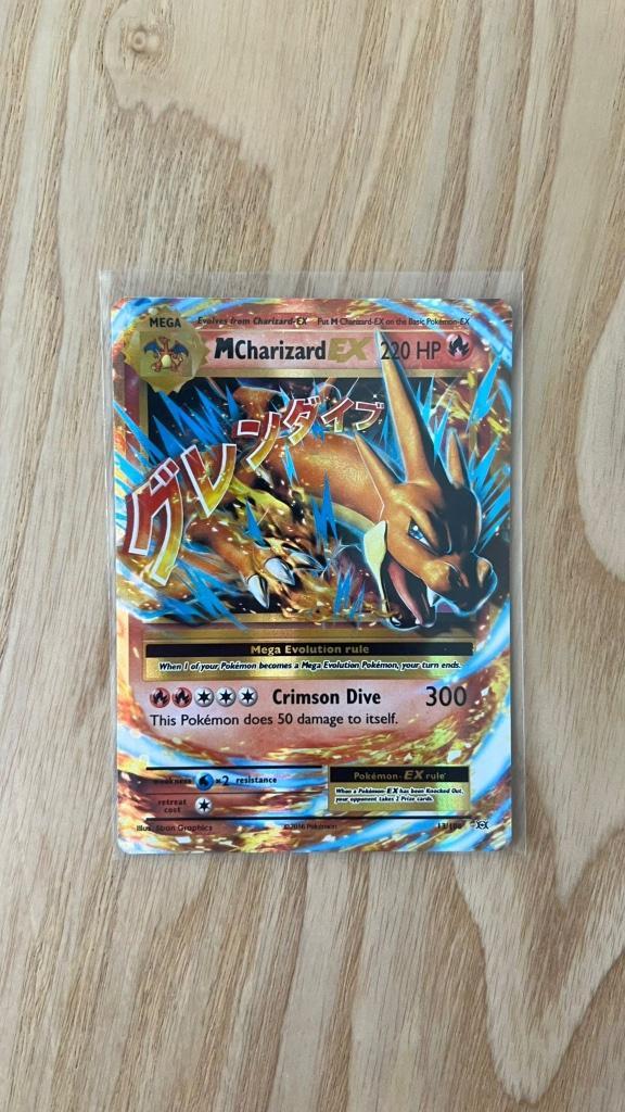 Mega M Charizard EX 13/108 Evolutions - EXC, Hobby en Vrije tijd, Verzamelkaartspellen | Pokémon, Nieuw, Losse kaart, Ophalen of Verzenden