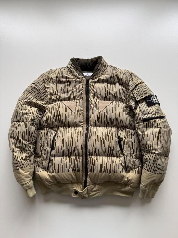 Stone island camo reflective jacket s, Kleding | Heren, Jassen | Winter, Zo goed als nieuw, Maat 46 (S) of kleiner, Beige, Ophalen of Verzenden