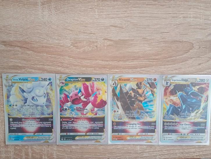 Pokémon VSTAR Kaarten - Set van 4!, Hobby en Vrije tijd, Verzamelkaartspellen | Pokémon, Zo goed als nieuw, Losse kaart, Ophalen of Verzenden