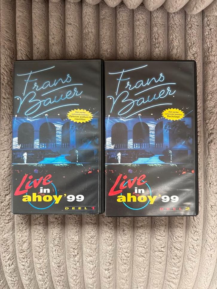 Frans Bauer – Live in Ahoy ’99 (deel 1 & 2) VHS – Compleet!, Cd's en Dvd's, VHS | Documentaire, Tv en Muziek, Zo goed als nieuw