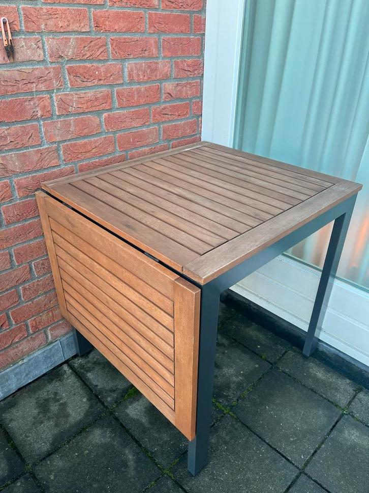 Jutlandia Uitschuifbare tuintafel - Perfect balkon of terras, Tuin en Terras, Tuintafels, Gebruikt, Rechthoekig, Hout, Ophalen