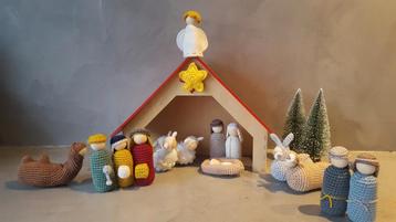 Haakpatroon kerststal 14-delig beschikbaar voor biedingen