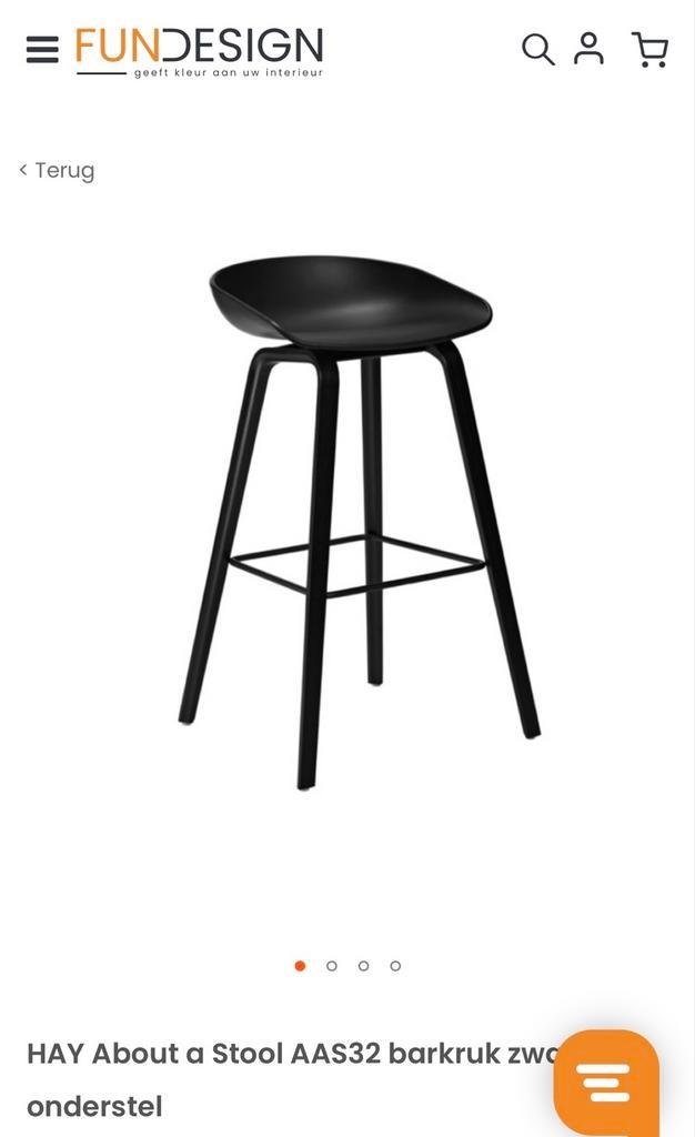 2 barkrukken HAY About a Stool AAS32 Barkruk, Huis en Inrichting, Barkrukken, Zo goed als nieuw, 60 tot 90 cm, Kunststof, 2 krukken