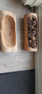 2 houten deco boomstammen, Ophalen, Zo goed als nieuw, Hout