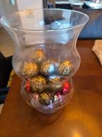 Glazen vaas met decoratieve ballen, Huis en Inrichting, Woonaccessoires | Vazen, Overige kleuren, 50 tot 75 cm, Ophalen of Verzenden