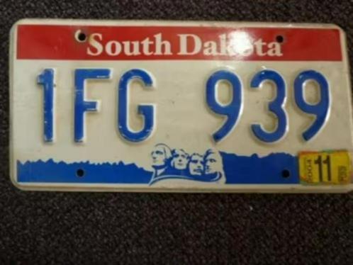 Kentekenplaat licenseplate South Dakota USA, Verzamelen, Automerken, Motoren en Formule 1, Gebruikt, Formule 1, Ophalen of Verzenden