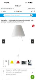 Luceplan Costanza tafellamp telescopisch aluminium/wit, Ophalen of Verzenden, Zo goed als nieuw, Metaal, 50 tot 75 cm