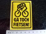 sticker ga toch fietsen! fietsersbond enfb, Verzenden, Zo goed als nieuw, Bedrijf of Vereniging