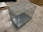 Draagbare hondenbench zilver 49x33x39,5 cm met nieuwe hoes, Ophalen, Zo goed als nieuw