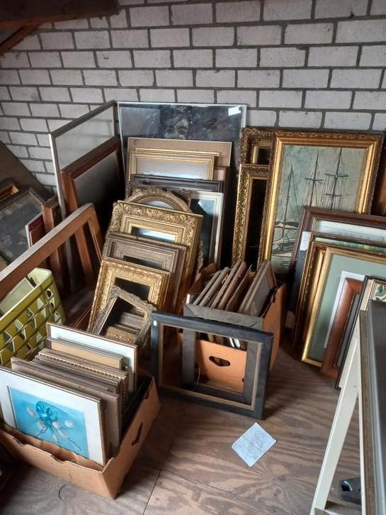 Uit nalatenschap, grote partij lijsten,alleen in 1 koop, Antiek en Kunst, Antiek | Overige Antiek, Ophalen