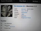 DJ Antoine Maximizer Progressieve house 1995, Ophalen, Zo goed als nieuw, Overige formaten, Techno of Trance