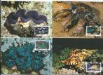 Schelpen,krab zeeleven Marshal Islands 4 maxikaarten wwf wnf, Postzegels en Munten, Ophalen of Verzenden, Postfris, Dier of Natuur