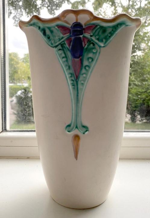 Jugendstil Gouda plateel, Antiek en Kunst, Curiosa en Brocante, Ophalen of Verzenden