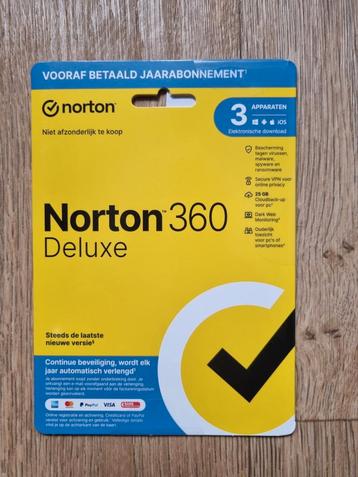 Norton 360 deluxe - 1 jaar 3 apparaten beschikbaar voor biedingen
