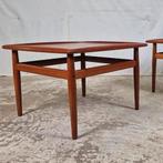 Grete Jalk, Glostrup vintage Deense salontafel bijzettafel, Huis en Inrichting, Gebruikt, Glostrup, Vierkant, Scandinavisch, johannes andersen, wegner, van teeffelen