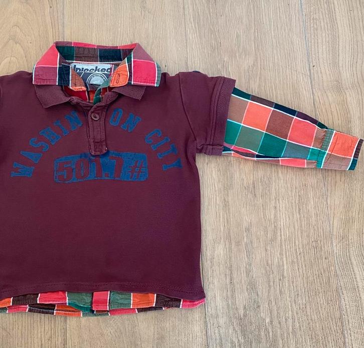 Stoer overhemd met polo, maat 104/110, Unlocked, Kinderen en Baby's, Kinderkleding | Maat 104, Zo goed als nieuw, Jongen, Ophalen of Verzenden