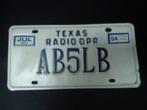 Kentekenplaat licenseplate Texas Radio Operator USA, Verzamelen, Automerken, Motoren en Formule 1, Verzenden, Gebruikt, Auto's