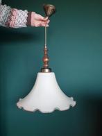 Vintage Crème Hanglamp - 40cm, Huis en Inrichting, Gebruikt, Glas, Vintage, Ophalen of Verzenden
