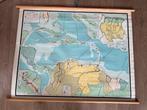 Oude Schoolkaart West-Indië - Suriname, Caribisch gebied, Antiek en Kunst, Antiek | Schoolplaten, Ophalen of Verzenden, Aardrijkskunde