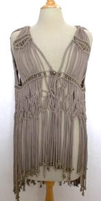 Bruin Ibiza/bohemien/hippie/festival slierten gilet! L/XL, Verzenden, Zo goed als nieuw, Maat 42/44 (L), Bruin
