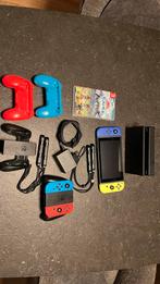 Nintendo Switch + Extra Controllers + Pokémon, Ophalen, Switch Original, Met 3 controllers of meer, Gebruikt