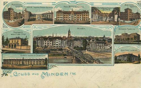 (379-110-019) Minden i W Litho, Verzamelen, Ansichtkaarten | Buitenland, Duitsland, Verzenden