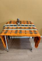 Vintage deken oranje bruin jaren 70 2 pers 180 x 220 cm, Huis en Inrichting, Slaapkamer | Beddengoed, Overige typen, Tweepersoons