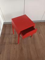 Bijzettafeltje/Nachtkastje   ca:33x35x55  - met lade, Minder dan 55 cm, Metaal of Aluminium, Zo goed als nieuw, Rechthoekig