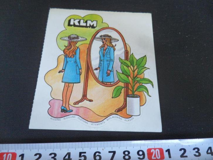 sticker KLM Kleding  strip, Verzamelen, Stickers, Zo goed als nieuw, Bedrijf of Vereniging, Ophalen