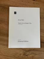 Arvo Pärt - Hymn to a Great City - Piano Bladmuziek, Overige genres, Ophalen of Verzenden, Zo goed als nieuw, Artiest of Componist