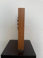 Retro Deense Swiss Teak Tafel Klok Rechthoekig 1960s, Ophalen of Verzenden, Gebruikt, Analoog, Wekker of Tafelklok