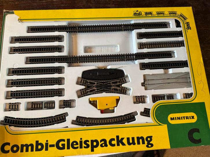 Minitrix 4995 Combi-Gleispackung C, Hobby en Vrije tijd, Modeltreinen | N-Spoor, Gebruikt, Rails, Gelijkstroom of Wisselstroom