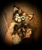 Kleine Kitten Kat Poes teddybeer handgemaakt beweegbaar doll, Verzenden, Nieuw, Stoffen beer, Overige merken