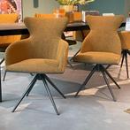 Bert Plantagie Eetkamerstoelset Iuno (met- en zonder arm), Huis en Inrichting, Stoelen, Ophalen, Bruin, Design, Nieuw