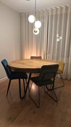 Ronde mango hout eettafel, Huis en Inrichting, Tafels | Eettafels, Ophalen, Gebruikt, 50 tot 100 cm, 100 tot 150 cm