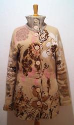 Mooi 80% lams wollen print vest van KOOI! L, Kleding | Dames, Verzenden, Zo goed als nieuw, Maat 42/44 (L), Bruin