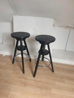 Barkruk (twee stuks), Huis en Inrichting, Barkrukken, Ophalen, Draaibaar, Gebruikt, 60 tot 90 cm