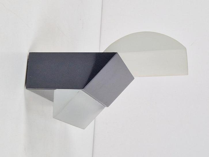 Vintage leucos wandlamp murano glas design lamp mid century, Huis en Inrichting, Lampen | Wandlampen, Gebruikt, Glas, Metaal, Ophalen of Verzenden
