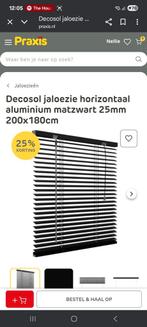 Decosol Jaloezie 120x180cm - Zwart Aluminium, Ophalen, 100 tot 150 cm, Zwart, Nieuw