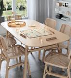 IKEA VOXLÖV eettafel licht bamboe, Huis en Inrichting, Tafels | Eettafels, Ophalen, Scandinavisch, 50 tot 100 cm, Zo goed als nieuw