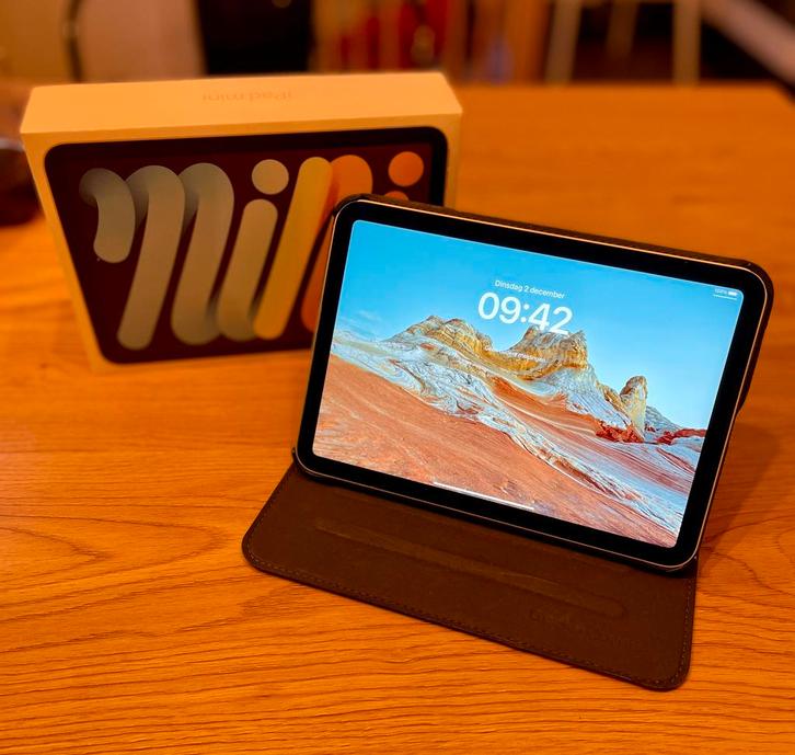 iPad Mini 6 - 64GB Starlight + Hoes, Computers en Software, Apple iPads, Zo goed als nieuw, Apple iPad Mini, Wi-Fi, 8 inch, 64 GB